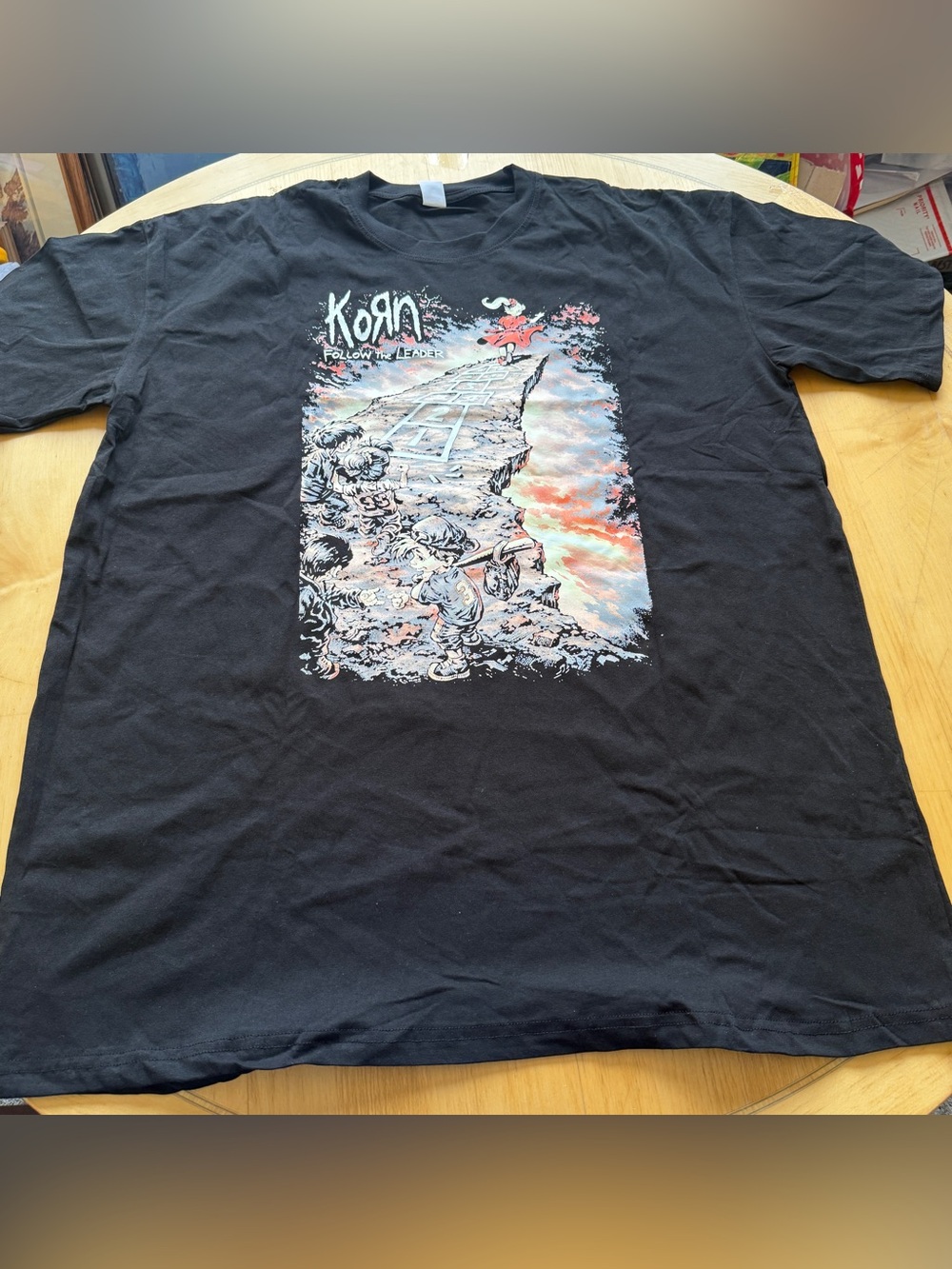 Korn Follow the Leader Black Graphic Band T-Shirt Men’s XXL Nu Metal